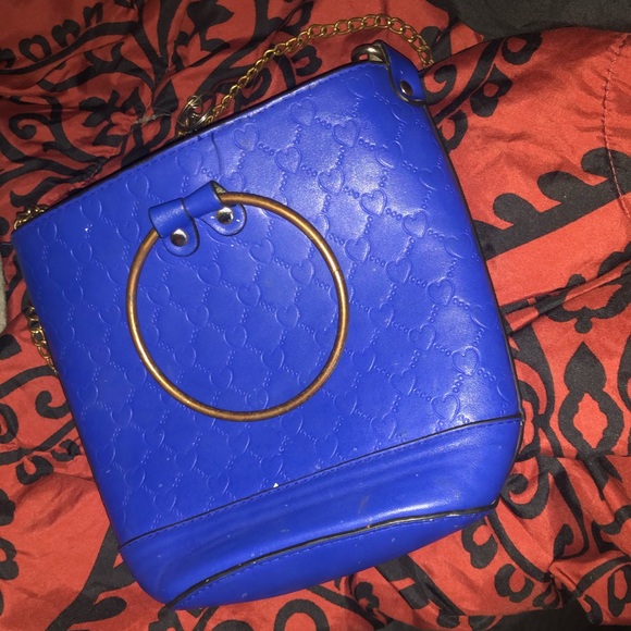 Chain Blue Designer Purse - Picture 1 of 2